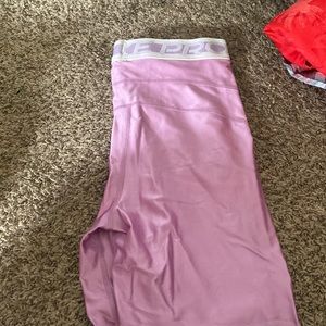 Purple Nike Pro leggings